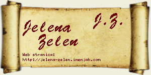 Jelena Zelen vizit kartica